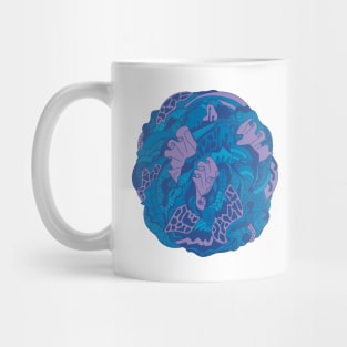 Mountain Blue Abstract Wave of Thoughts No 1 Mug